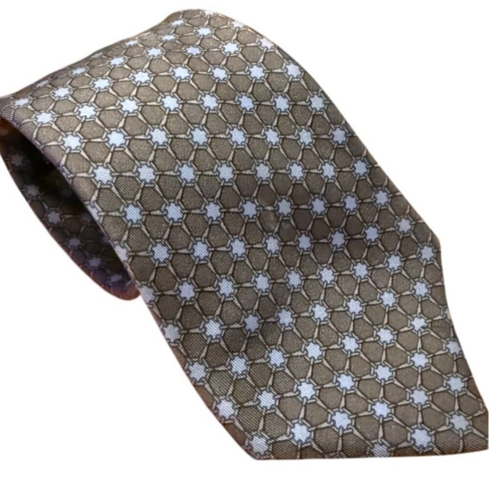Hermès 100% Silk Tie – Equestrian Print – Luxury Designer Necktie